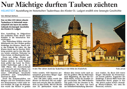 Bericht der Braunschweiger Zeitung vom 1. Juli 2009