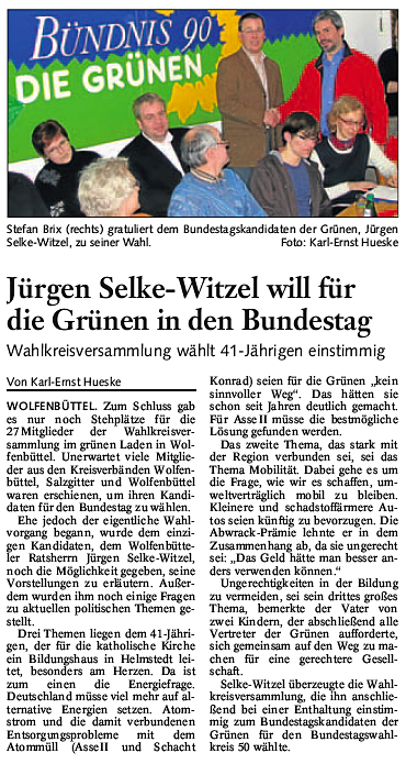 Bericht der BZ vom 16. Januar 2009